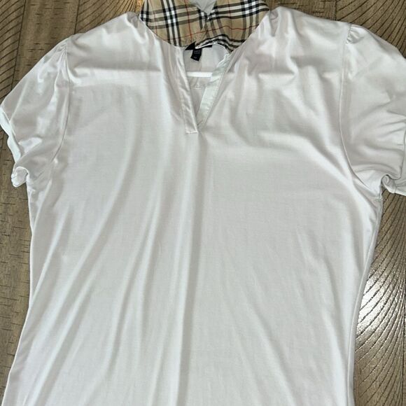 BurberryGolf⛳️Designer🧑🎨 Shirt👚Pale Pink with NovaCheck CollarLuxury Playtime! - Picture 6 of 17